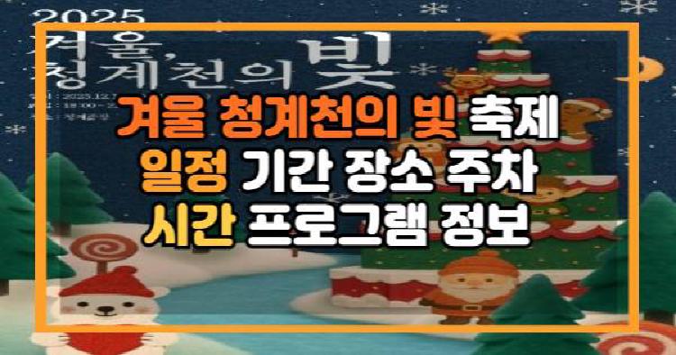 겨울 청계천의 빛 축제