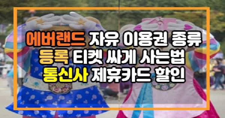 에버랜드 자유 이용권 안내 이미지