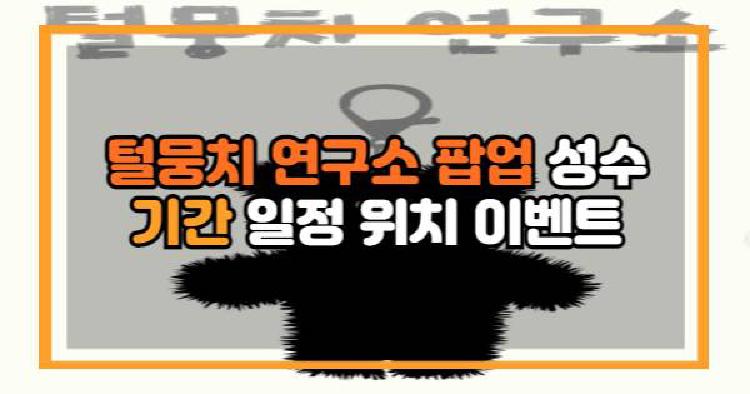 털뭉치 연구소 팝업 성수