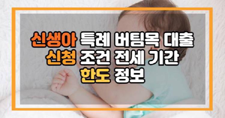 신생아 특례 버팀목 대출