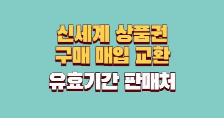 신세계 상품권 구매