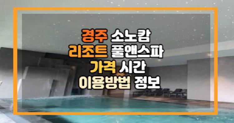 경주 소노캄 풀앤스파