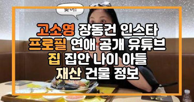 고소영 장동건 인스타 프로필 연애 공개 유튜브 집 집안 나이 아들 재산 건물 정보