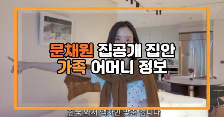 문채원 집공개 집안 가족 어머니 정보
