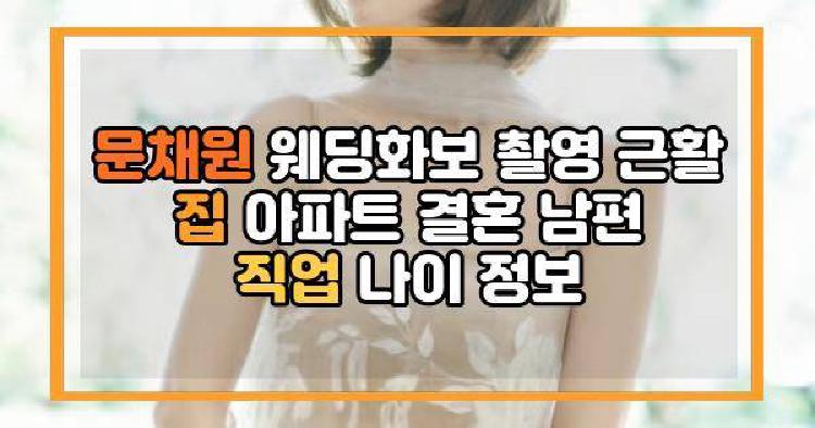 문채원 웨딩화보 촬영 근활 집 아파트 결혼 남편 직업 나이 정보