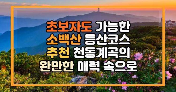 소백산등산코스 초보자
