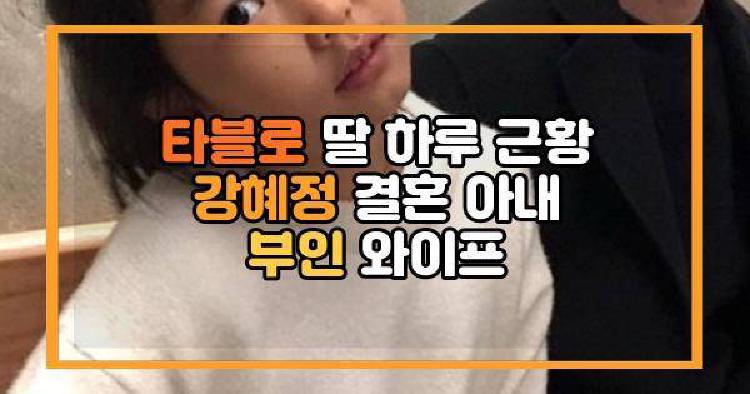 타블로 딸 하루 근황 강혜정 결혼 아내 부인 와이프