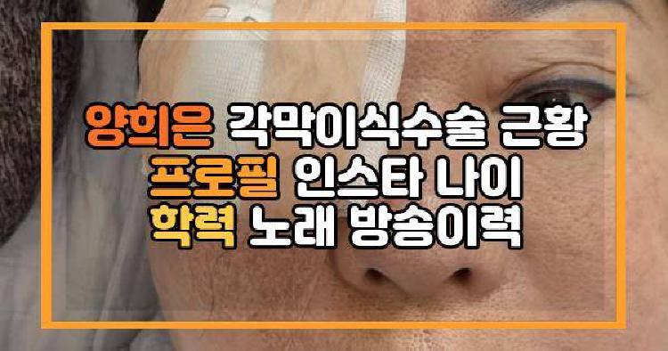 양희은 각막이식수술